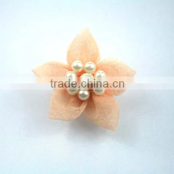 Carnation handmade ribbon flower brooches