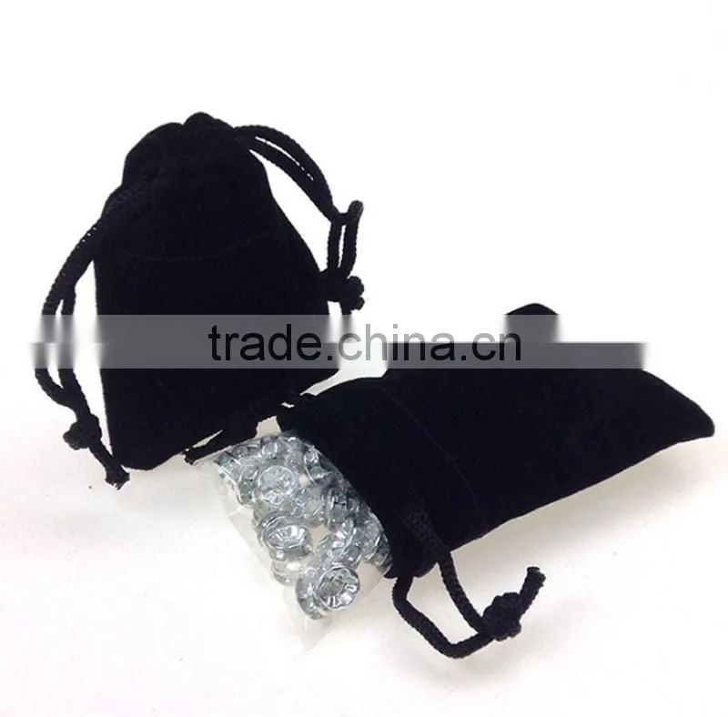 Professional black velvet drawstring bag china supplier