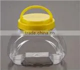 Elliptic transparent garlic storage jar , clear plastic candy box chinese