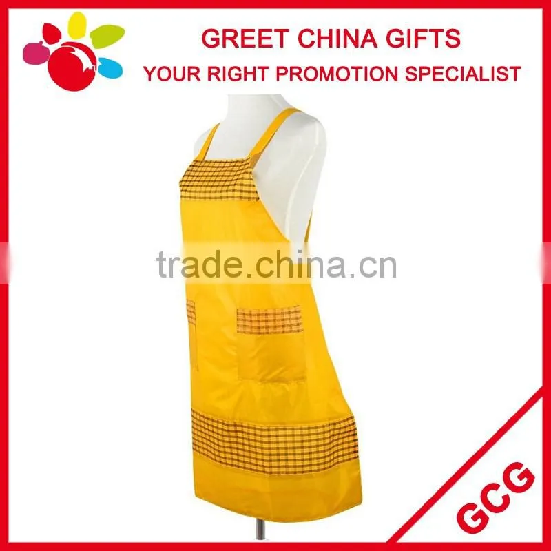 PVC Coated Waterproof Promotional Bib Kitchen Apron with Pockets