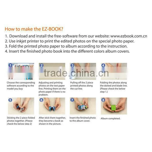 DIY Inkjet Printable Mini Photo Album for bag , mobile