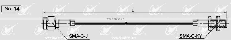 SMA male to SMA female cable assembly, jumper, pigtail
