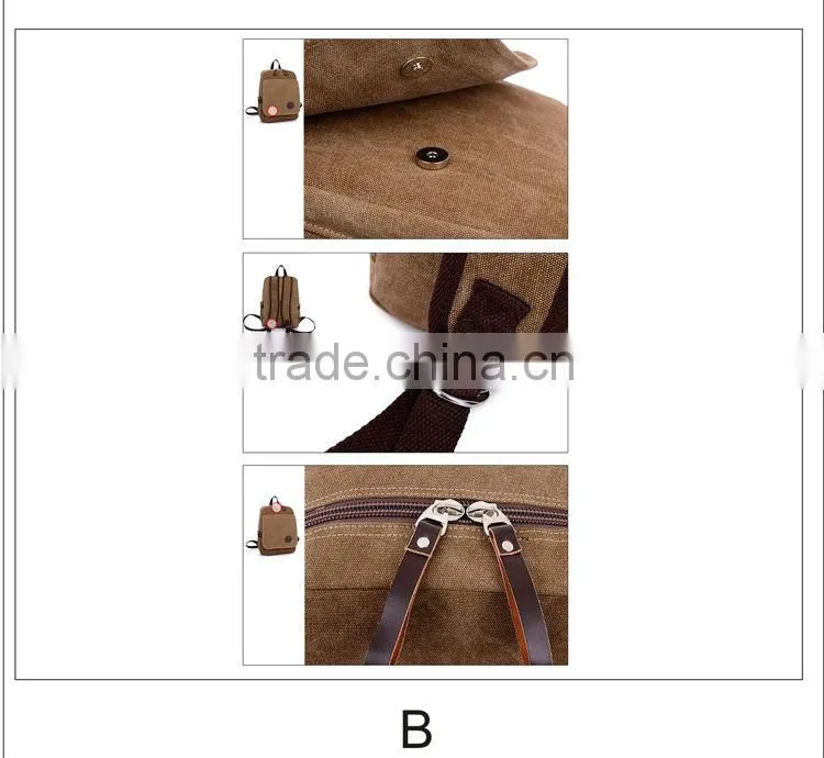 leisure backpack bags,Korean version canvas backpack,canvas backpacks cheap and beautiful