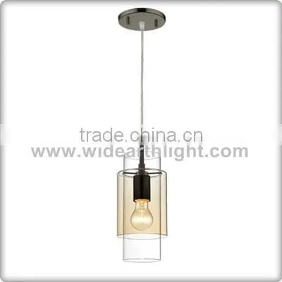 UL CUL Listed Modern Hotel Mini Pendant Light With Clear Cylinder Glass Shades C90018