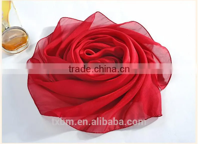 pure color silk scarf/hijab/tudung/plain pure silk scarves