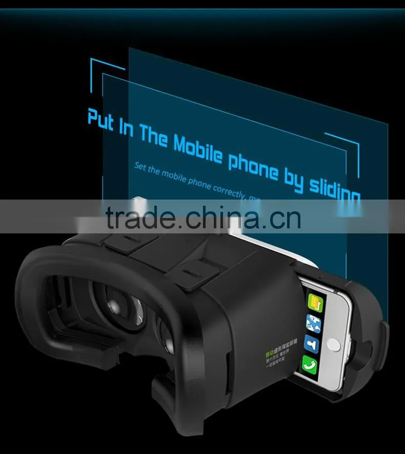 Head Mount Plastic VR BOX 2.0 Version Virtual Reality Glasses Cardboard for 3.5" - 6.0" Smart Phone and + Remoter gamepad