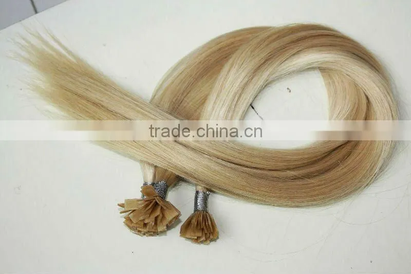 2013 Beauty Fire red Bright color remy flat tip hair extensions wholesale 18inch 1grams strand color 60