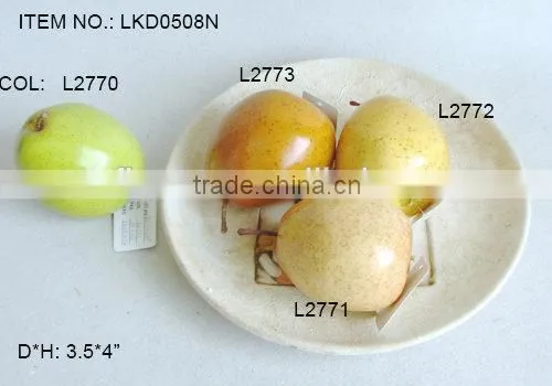 Real color artificial foam pear fruits in assorted size and shapes for display decoration