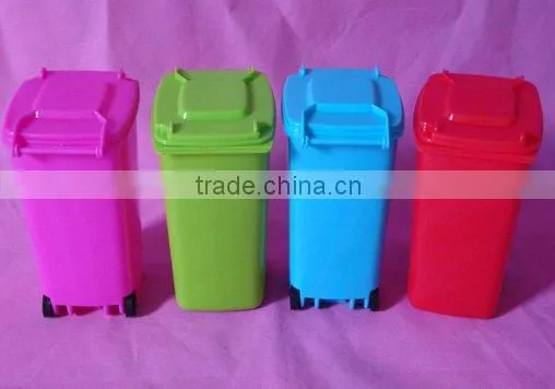 recycled wheelie bin pen pot