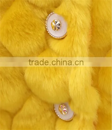 2015 Child Clothes For Little Girl wholesale children's boutique rabbit fur gilet