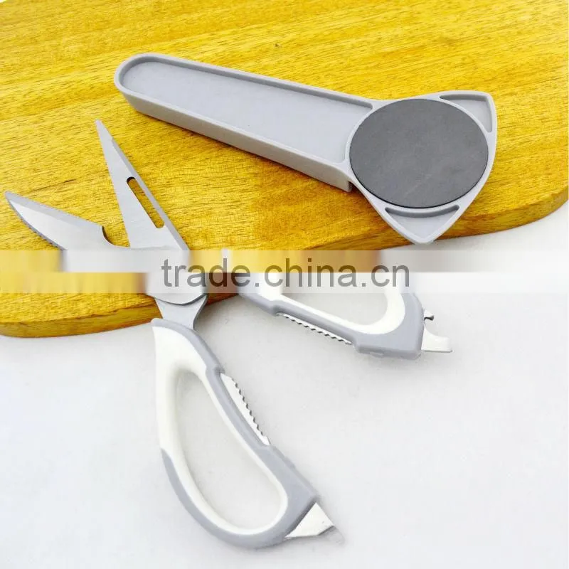 Multifunction PP TPR Handle Scissors With Magnet