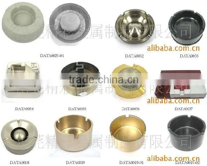 90mm square with round inner bule metal ashtray