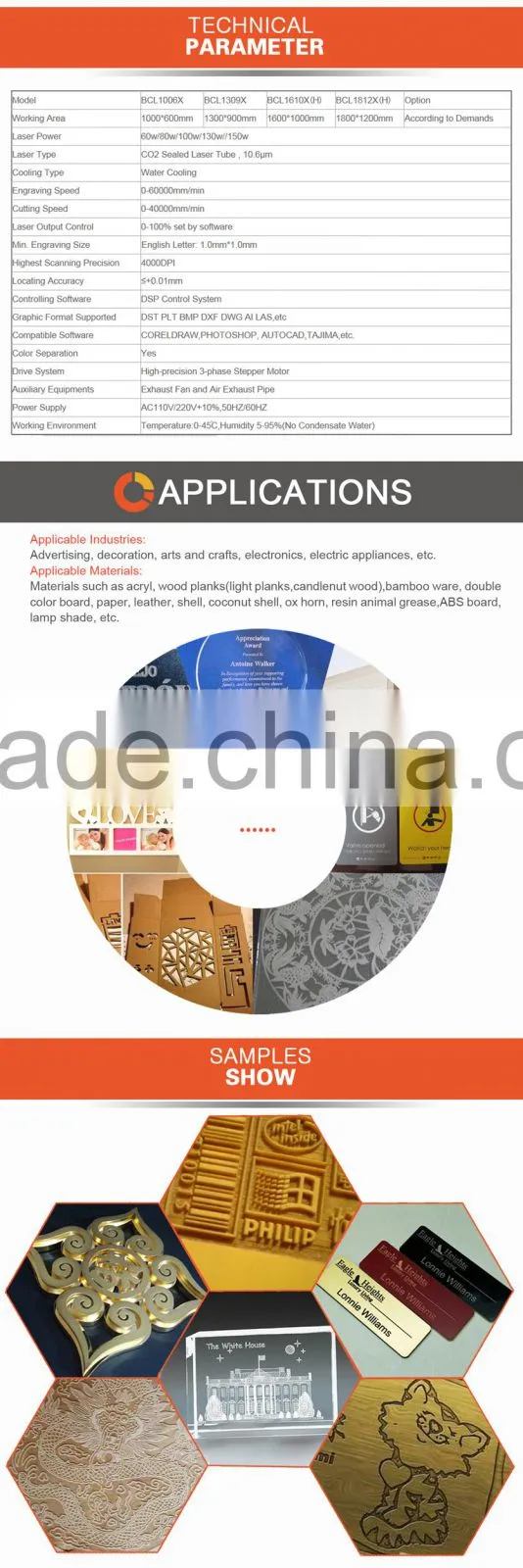 cheap 60w 80w 100w 130w 150w CO2 laser engraving machine