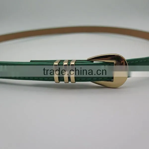 Fashion style thin green skinny belt for women