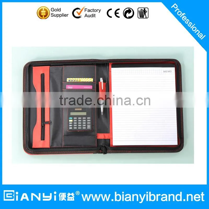 PU Leather cover material A4 leather portfolio