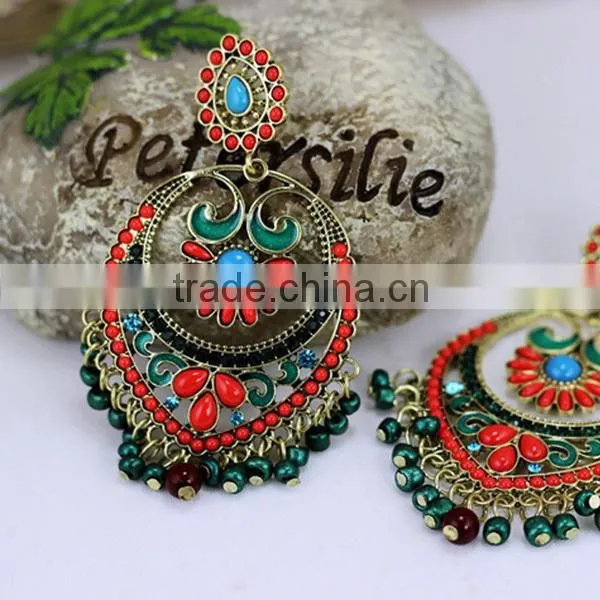 small moq boho hanging top design earring, latest earring design