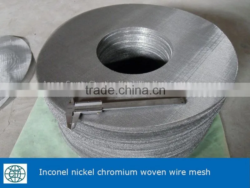 Inconel nickel chromium woven wire mesh 600 601 625 718