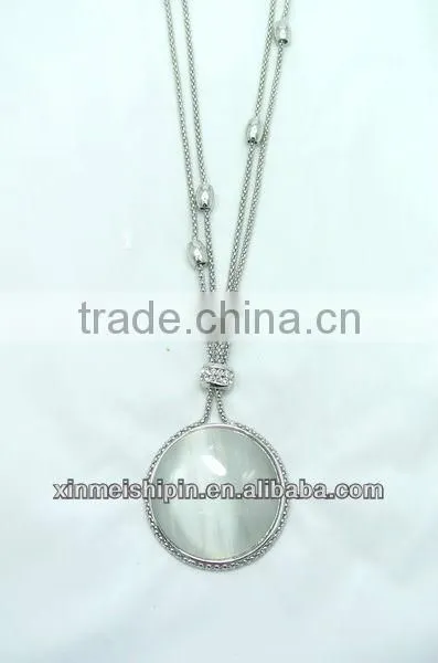 18K Gold Plating Chains necklace & crystal Cat-eyes stone necklace LN015-3