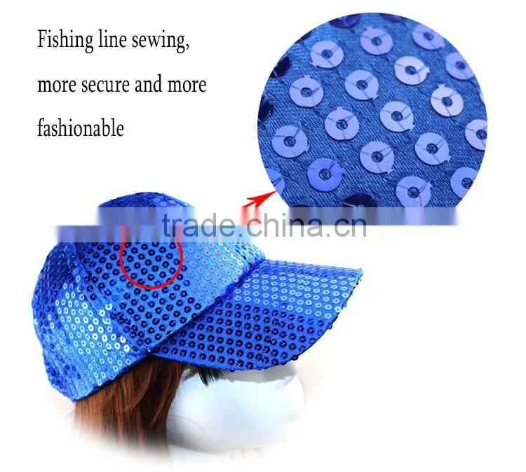 Fashion Paillette Hip Hop Cap For Lady