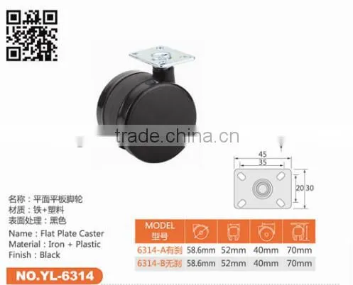 plate plastic suitcase caster wheels
