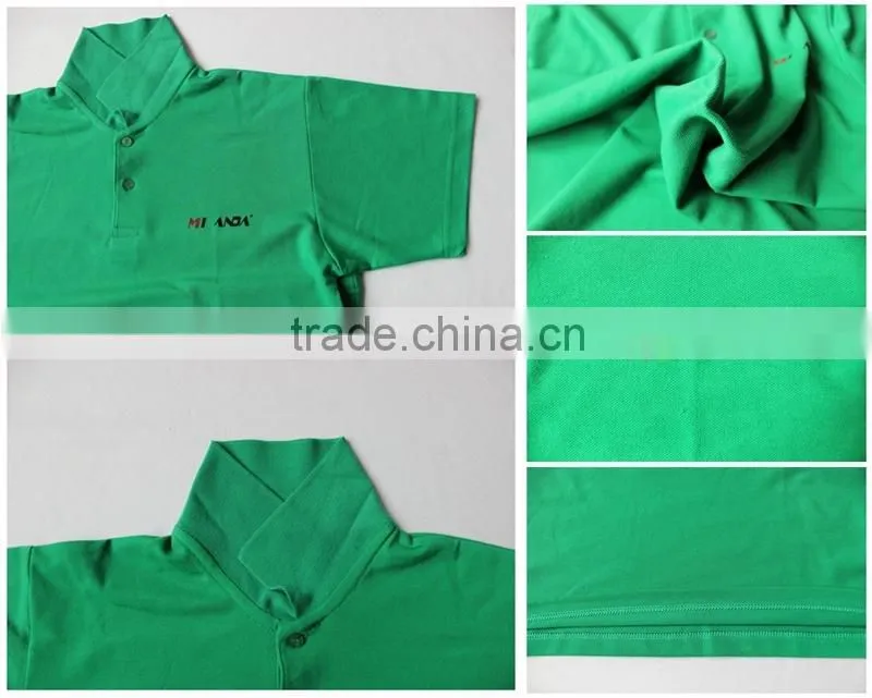 Green color simple design glue printing polo t shirt for advertising ,