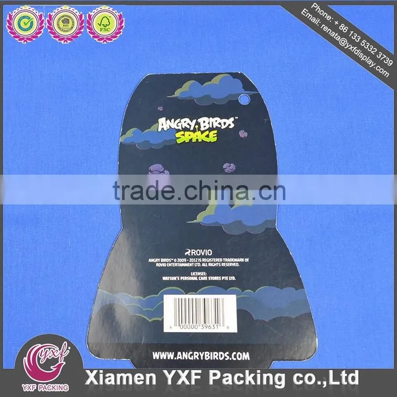 Paper backing card for packing