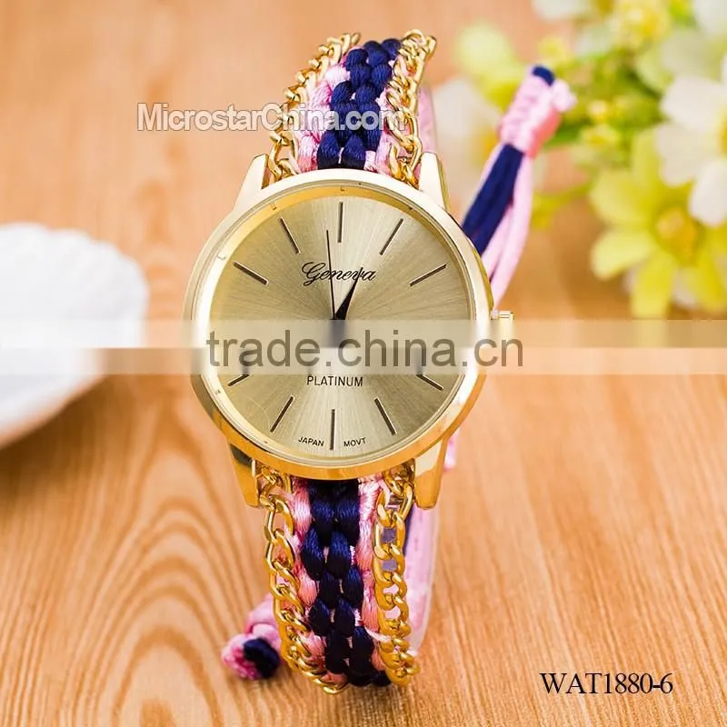 Elastic knitting watch chain casual watch price