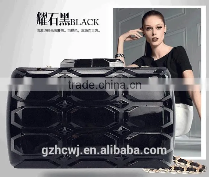 square black clutch purse frame,acrylic party clutch handbag