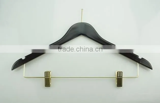 Luxury wide shoulders antique wooden clothes hanger