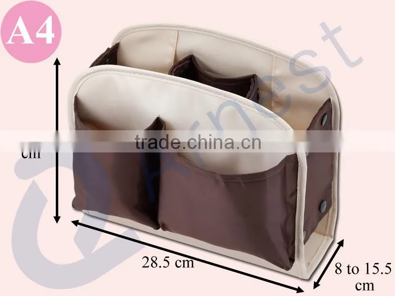women's handbags shopping business bags lagguage diaper baby kids cosmetic storage insert multi adjustable partition case 76184