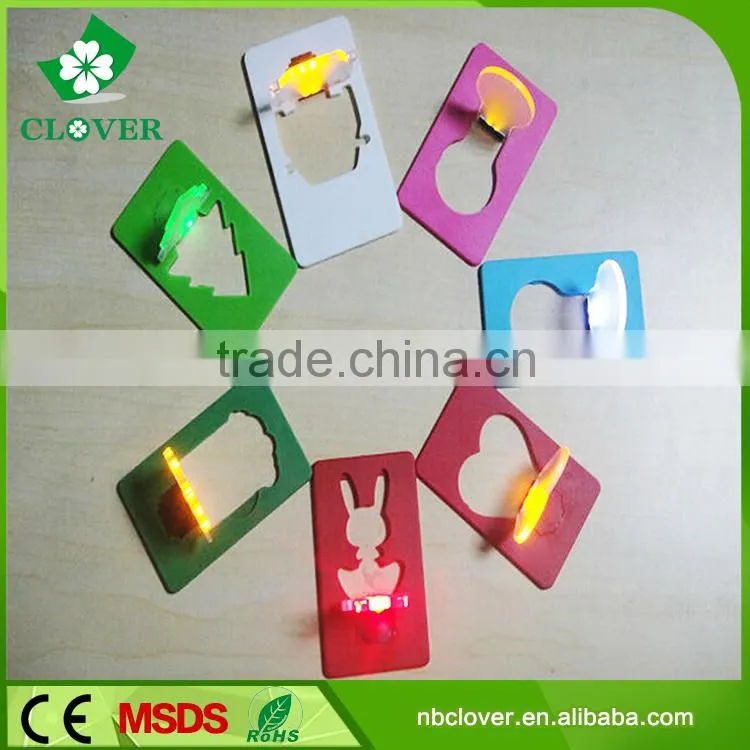 Heart shape 2 LED ABS material mini pocket led credit card light