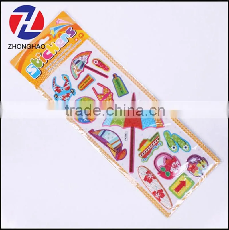 Hot sell wholesale personalized star shape puffy sticker