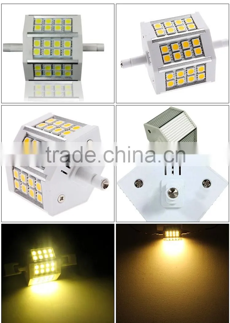 China LED bulb R7S LED ceramic flood light 78mm 5050 SMD 5W linear dimmable replace J78 halogen Lamp