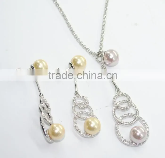 Zircon Jewelry Set&Zircon Silver Necklace/Earring Set Made With Gemstone Jewelry Elements