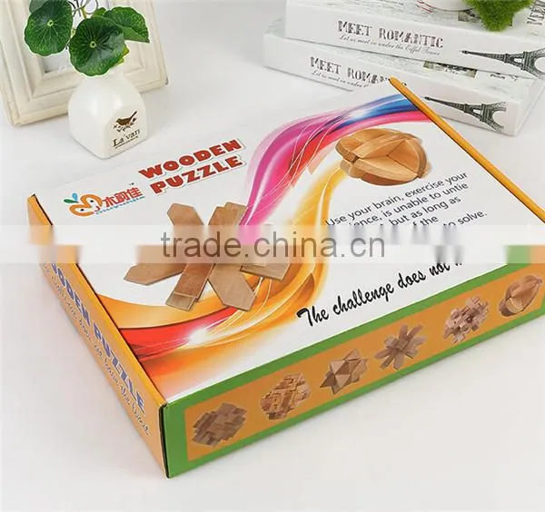 Chinese Traditional Wooden Educational Kongming Lock Burr Puzzle Toy