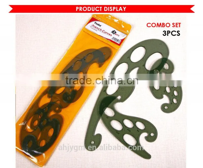 Plastic French Curve Ruler Set/plastic stencil