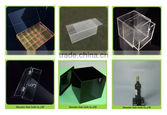 elegant white acrylic donation box with brochure holder high quality wholesale price