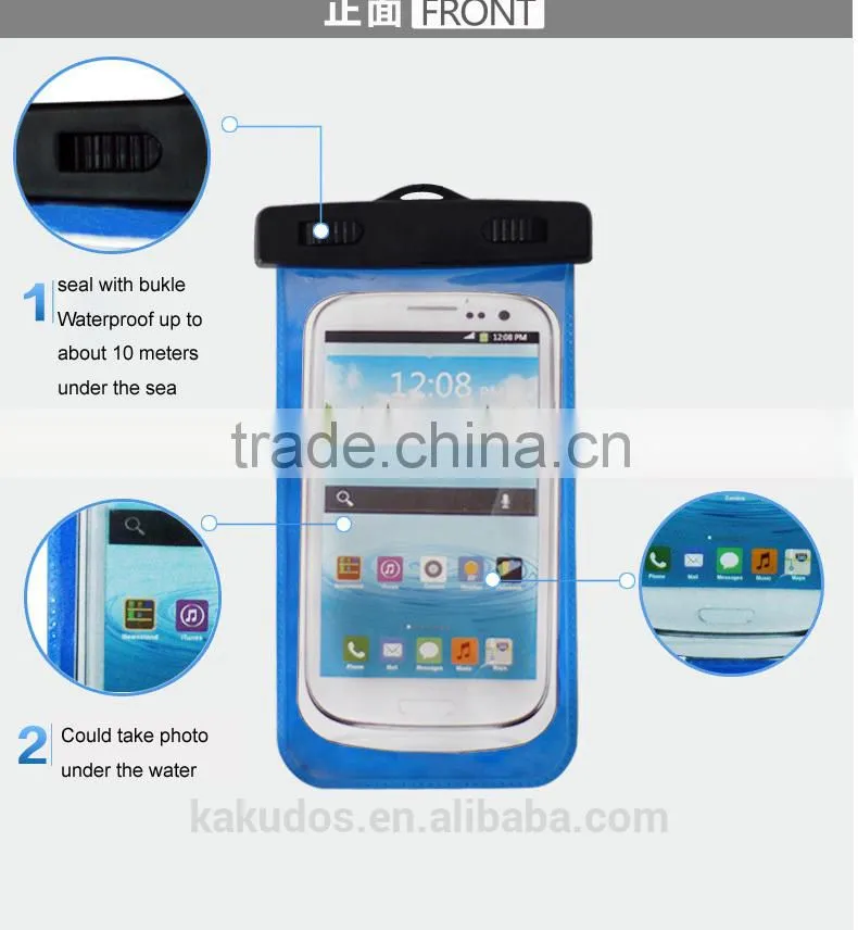 Factory Hot Sell Swim Diving PVC Phone ipx8 Waterproof Case