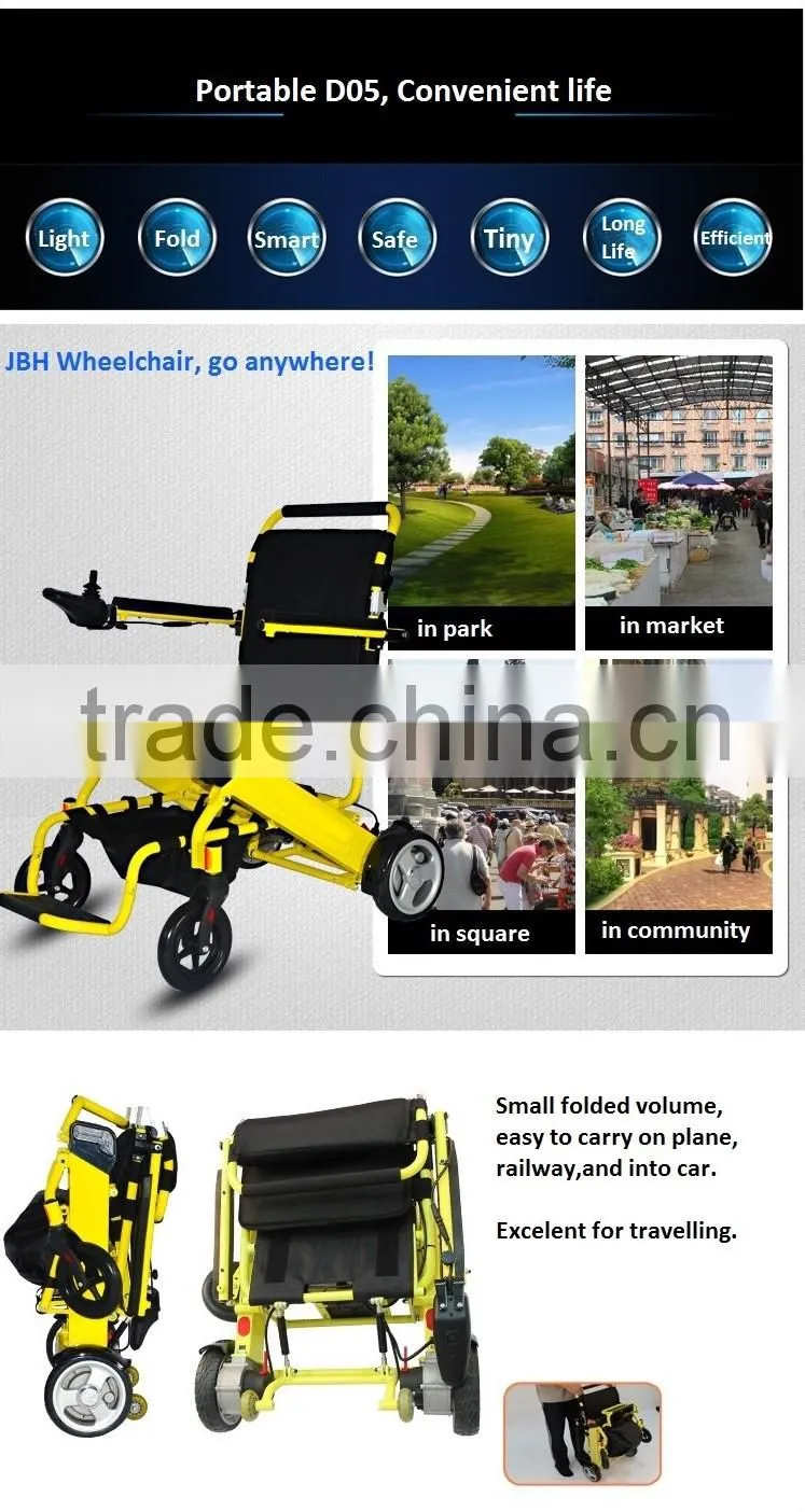 Aluminium Folding electric lightweight power wheelchair