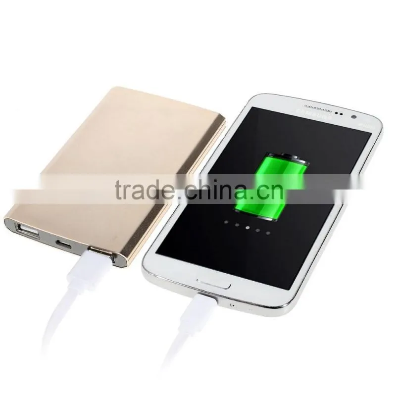 6000mAh Metal Power Bank Charger Dual USB Output Shake Control for iPhone/for Samsung/for Sony/for HTC/for Xiaomi