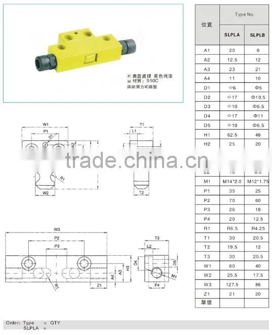 Yellow Slide Lock PL Type Mould component