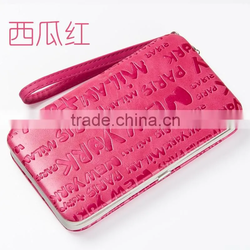 women metal frame wallet with cell phone pocket