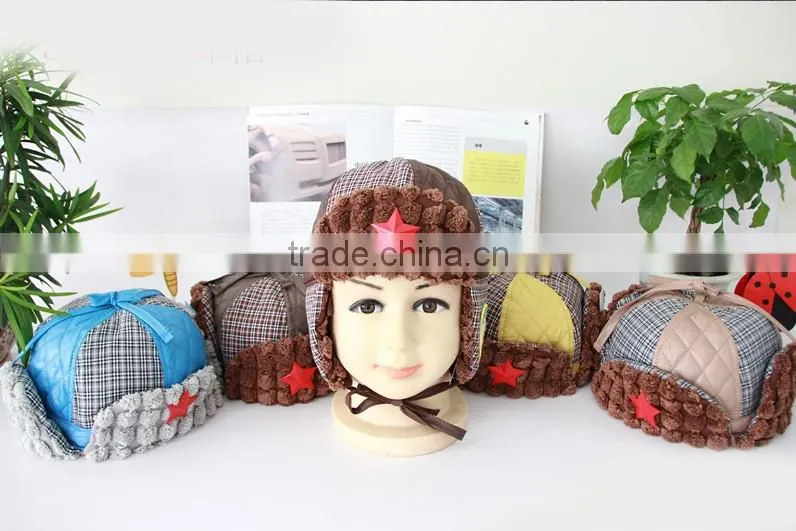 Advanced equipments made highly praised classical design baby girls winter cap