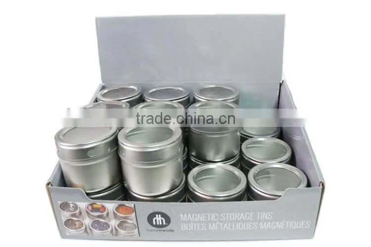 tin spice shaker jars with magnetic on the bottom