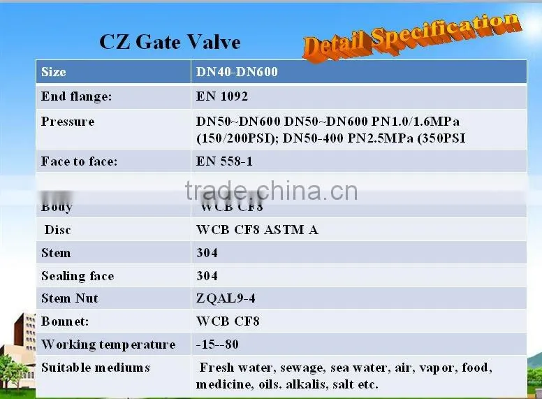 DN40-DN600 Sea Water Gate Valve