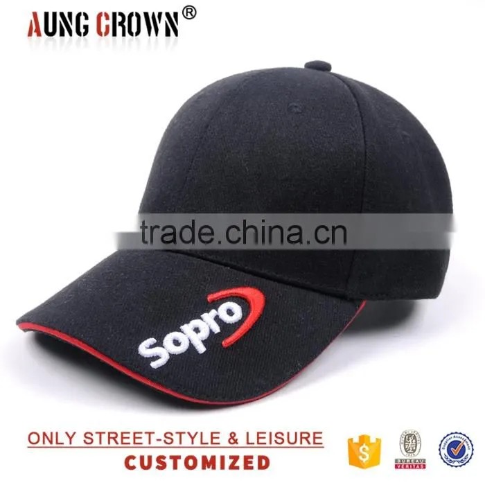 6 panel custom adjustable sports baseball caps