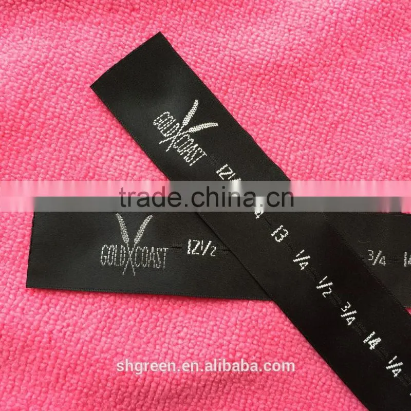 custom brand logo bow tie neck ribbon,adjustable bow tie ribbon with size number(12 1/2-18)