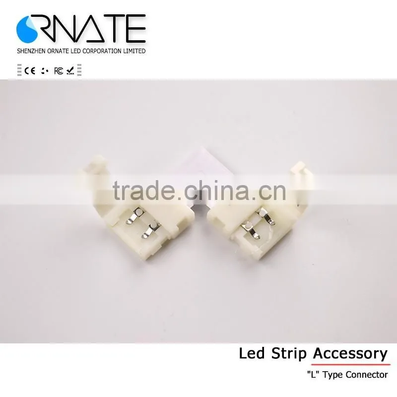 8mm 2 pin led Connector Adapter Coupler Cable Solderless plug with wire cable for 3528 2835 Single Color led strip light