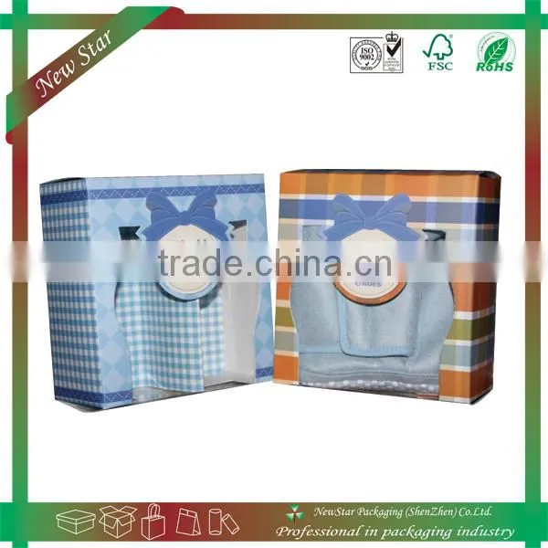 paper gift packaging box with clear PVC window