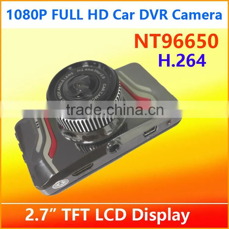 Shenzhen factory supply top quality full HD car cam corder video camera recorder H264 with 2.7 inch TFT LCD display